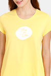 Rosaline Geo Blooms Knit Cotton Shorts Set - Minion Yellow — thumbnail 5